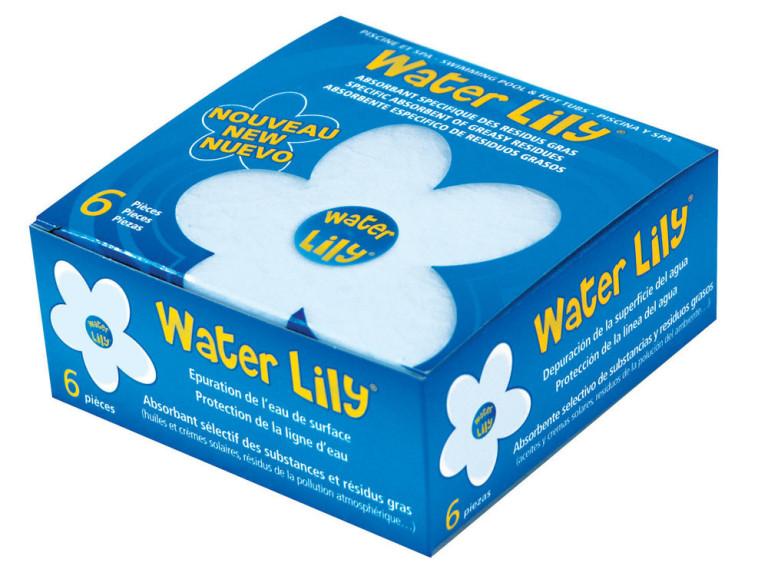 Absorbente de residuos grasos para piscina - "Water lily"