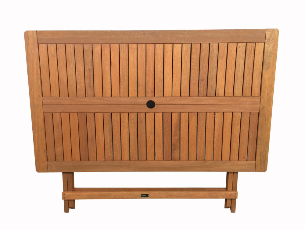 Mesa plegable en madera exótica "Hong Kong" - Maple -  135 x 80 cm - Marrón claro
