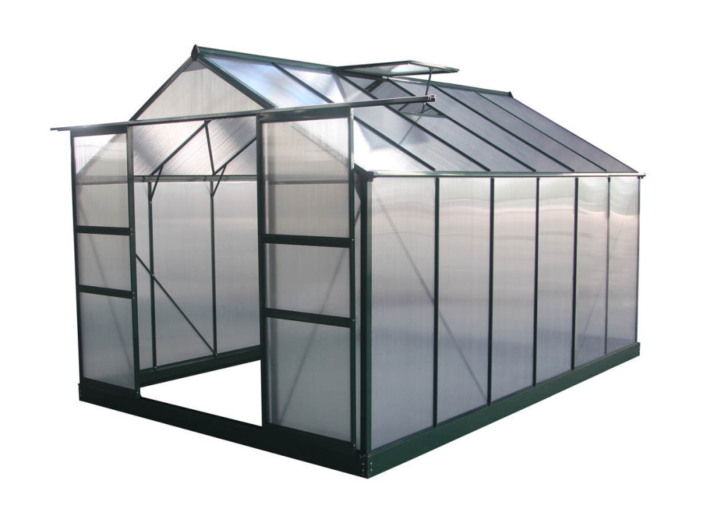 Invernadero para jardín en policarbonato Dahlia verde pino 9,24 m²
