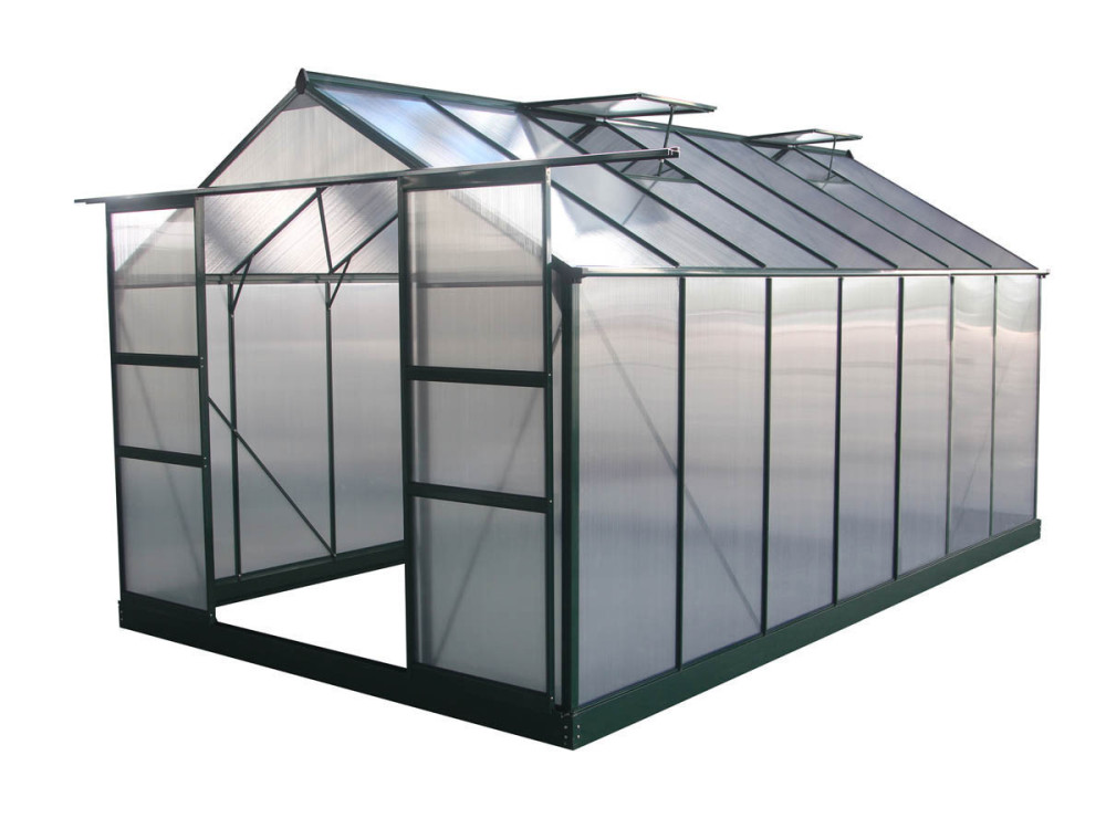 Invernadero para jardín en policarbonato Dahlia verde pino 13,29 m²