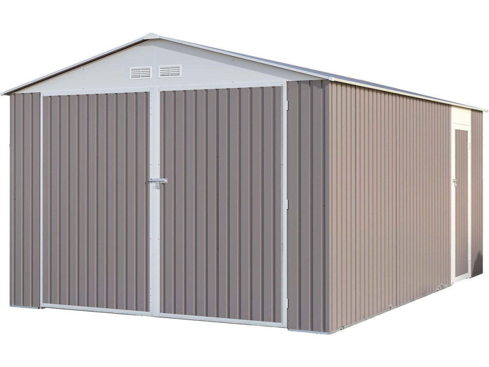 Garaje en metal "Nevada" con puerta abatible - 15,36 m²
