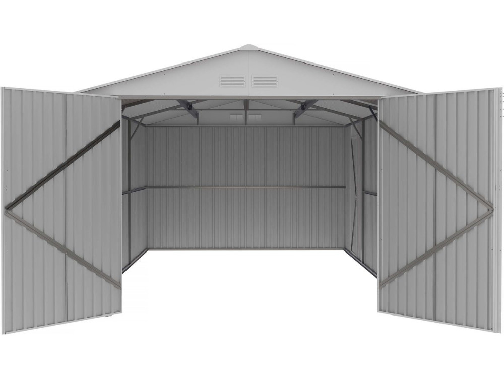 Garaje en metal "Nevada" con puerta abatible - 18,56 m²