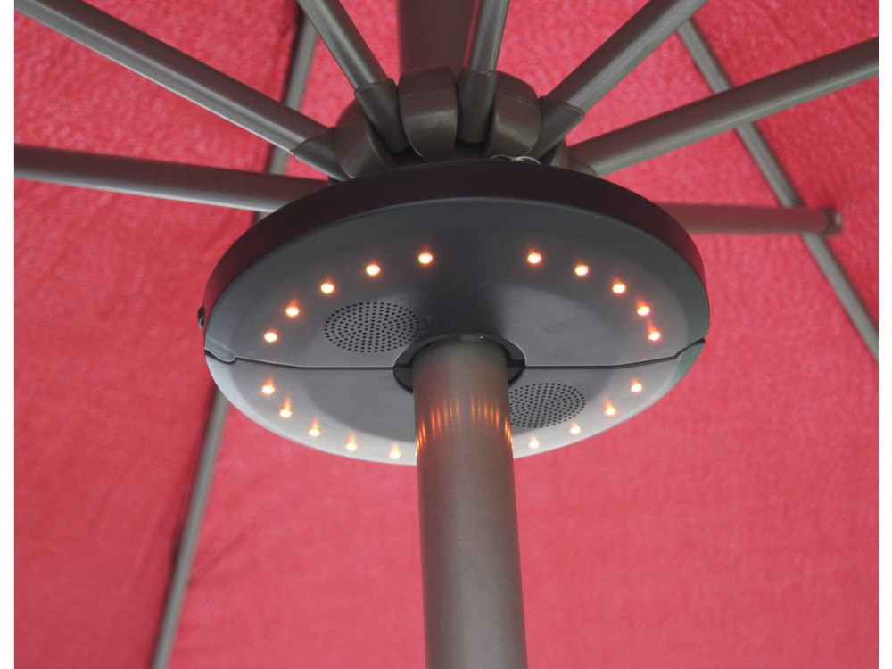 Iluminación para parasol "Umbrella" - Altavoz Bluetooth con iluminación Led -Ø20 x H3 cm