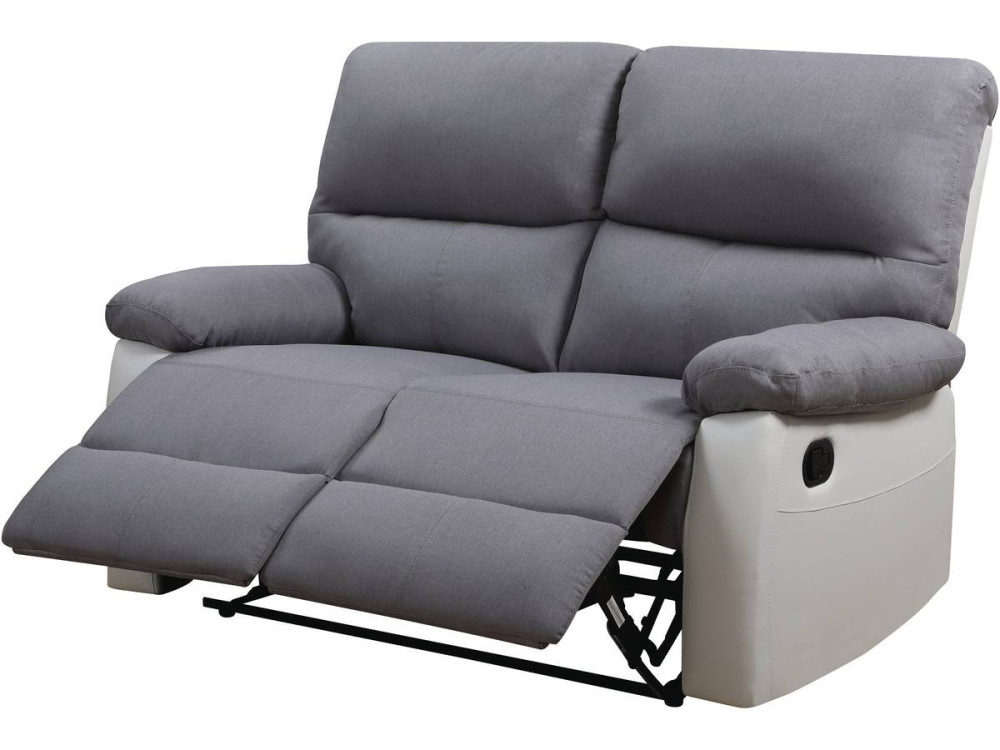 Sofá reclinable 2 plazas "Lincoln" - Color gris