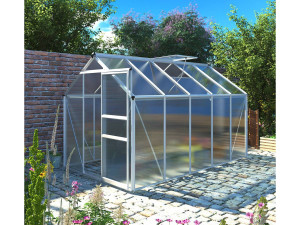 Invernadero en policarbonato  "Hortensia"  6m² transparente 2
