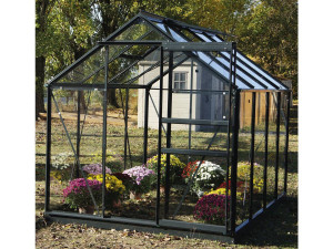 Invernadero de jardín de vidrio templado "Sekurit" - 4,7 m² - 186 x 250 x 190 cm - Antracita 2