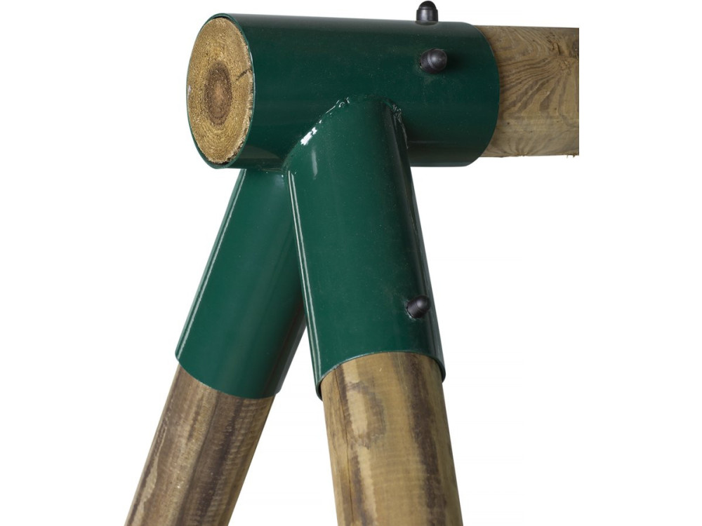 Columpio de madera "Timo" - Con 2 columpios y 1 escalera de cuerda