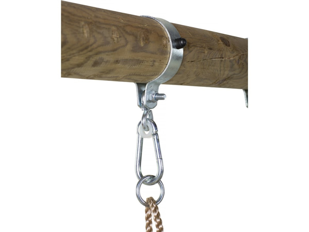 Columpio de madera "Timo" - Con 2 columpios y 1 escalera de cuerda