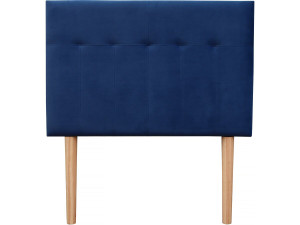Cabecero tapizado de terciopelo "Lya" - 90 x 100 cm - Azul oscuro
