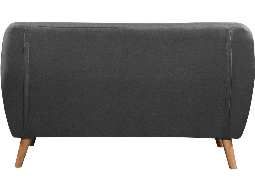 Sofá tapizado en tela "Cody" - 2 plazas - Gris oscuro