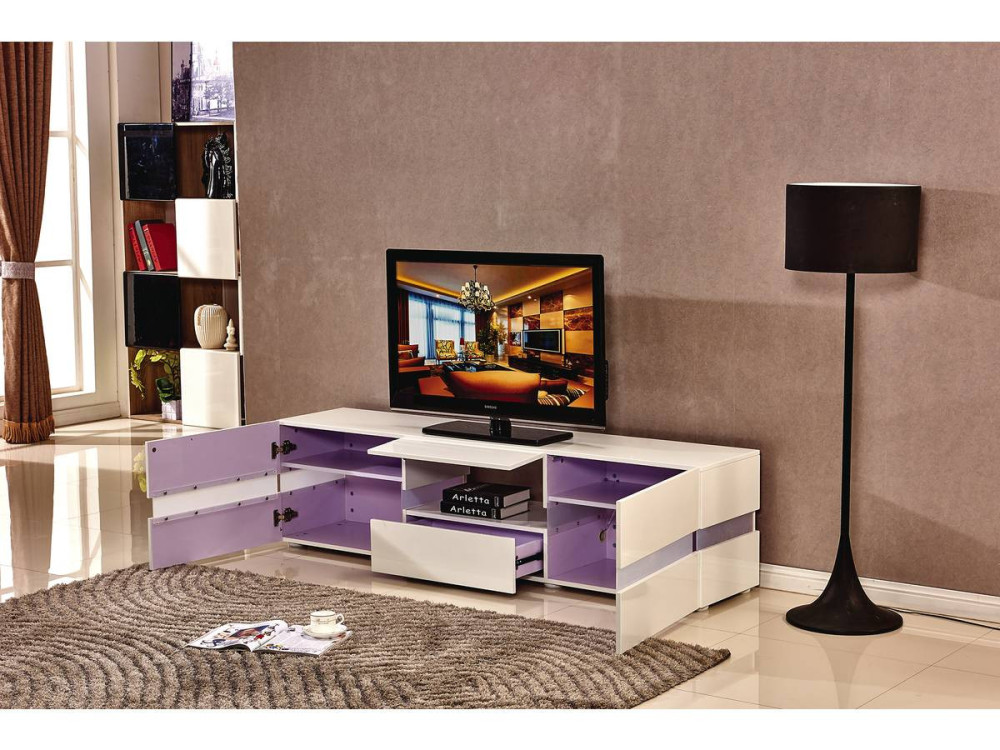 Mueble TV LED VIDA - 177 x 39 x 45 cm - Blanco