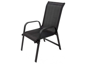 Juego de 2 sillas para jardin textileno "Porto"- Phoenix - negro 2