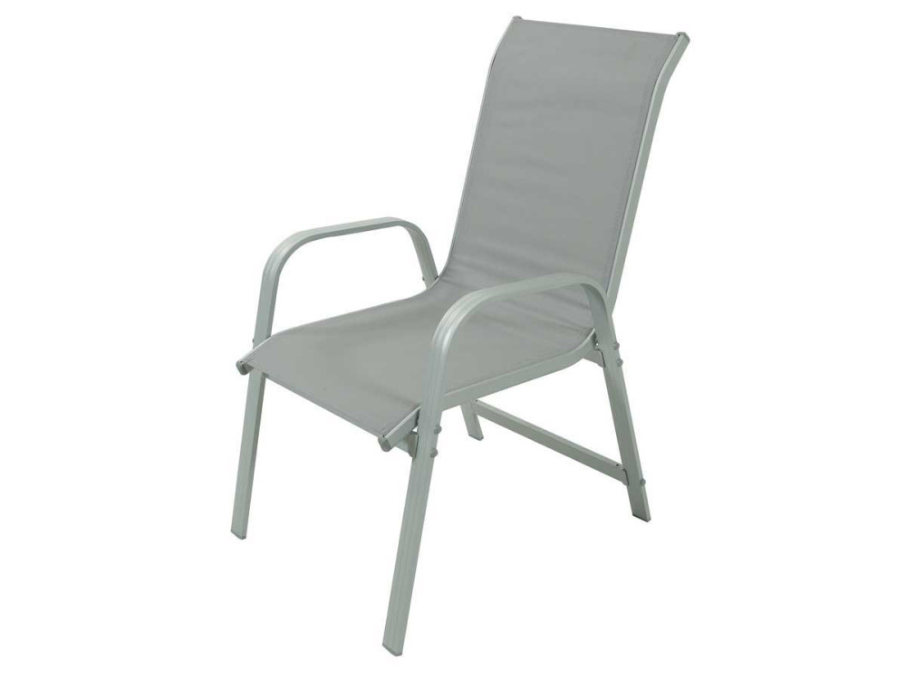 Juego de 2 sillas para jardin textileno "Porto"- Phoenix - gris claro
