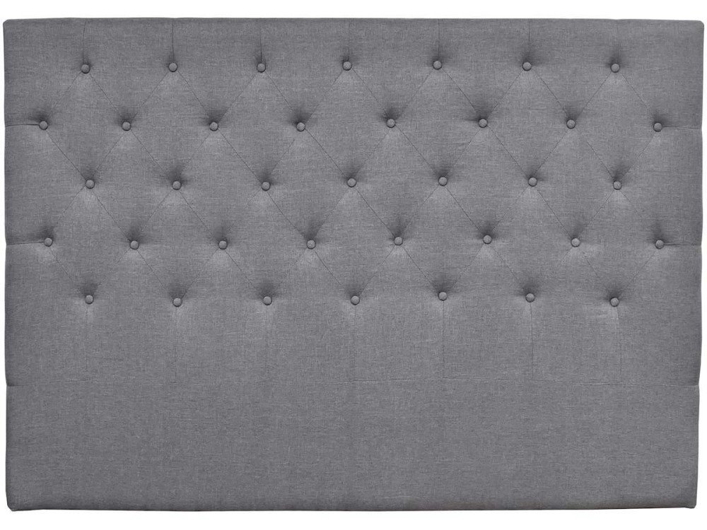 Cabecero de cama acolchado  180 cm "DÉCO" en tela - Gris claro