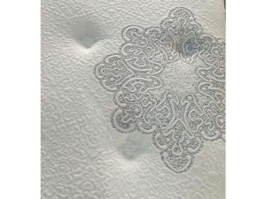 Colchón a muelles y memoria "Josey" - 90 x 190 cm - Blanco / Gris 2