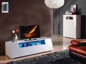 Mueble TV con LED  "Chlora"- 160 x 52 x 43,5 cm - MDF 2