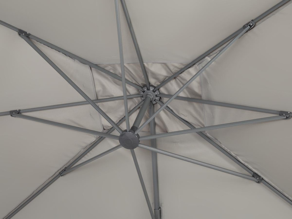 Parasol Lateral de jardín en aluminio - Sun 4- Rectangular- 3 x 4 m - Gris
