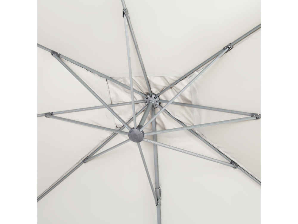 Parasol Lateral de jardín en aluminio - Sun 4- Rectangular- 3 x 4 m -Crudo-  lastre incluido