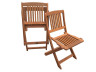 Conjunto de sillas plegables para jardín en madera exótica Maple -Marrón claro