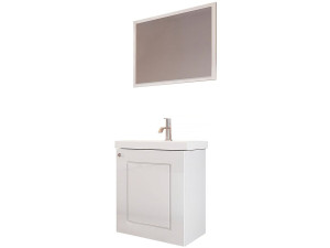 Mueble de cuarto de baño "Délos" - 3 piezas - Blanco
